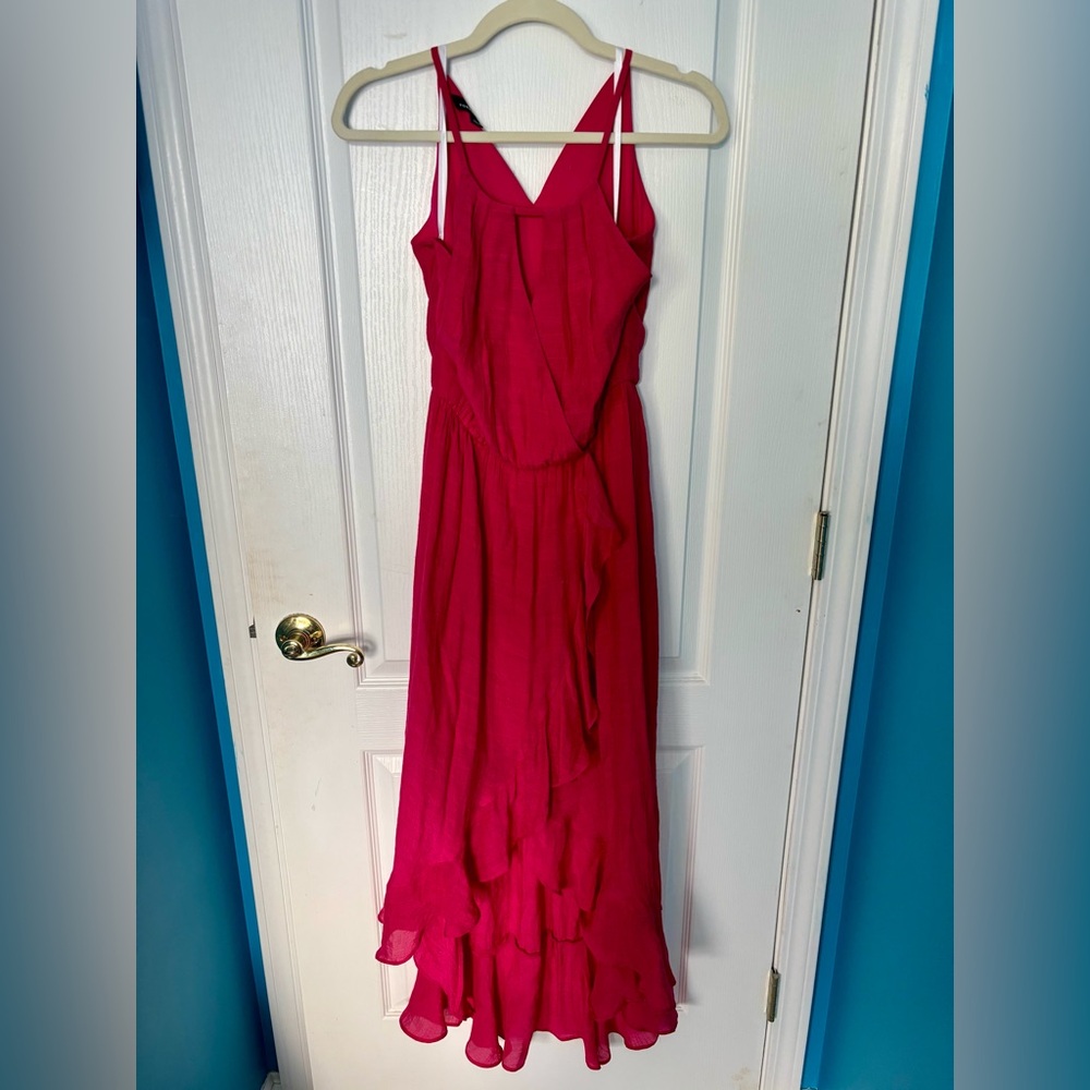 Fortune + Ivy Dark Pink Hi-Low Maxi Dress, size small NWT